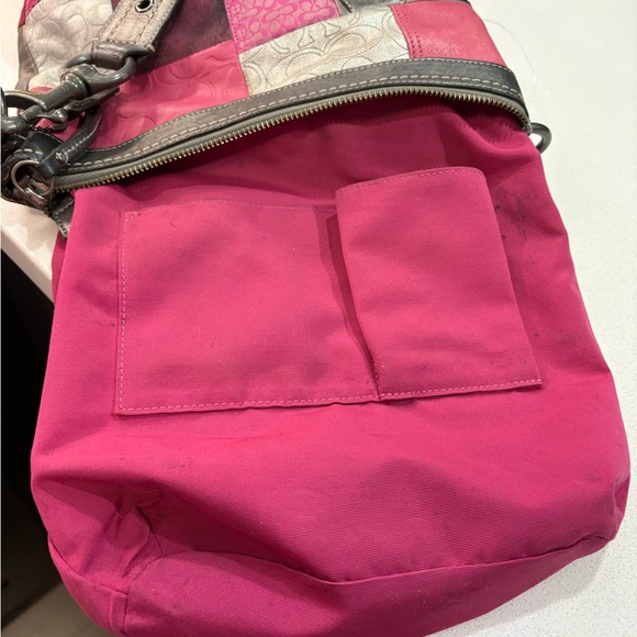 Coach Patchwork Adjustable/Shoulder Bag - Black and Dark Pink - Picture 7 of 7